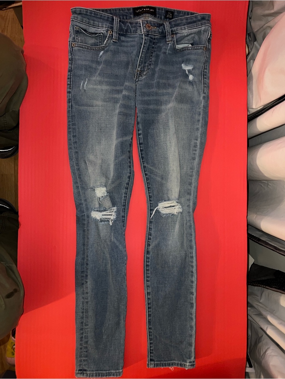 Women’s Distressed Blue Slim Jeans